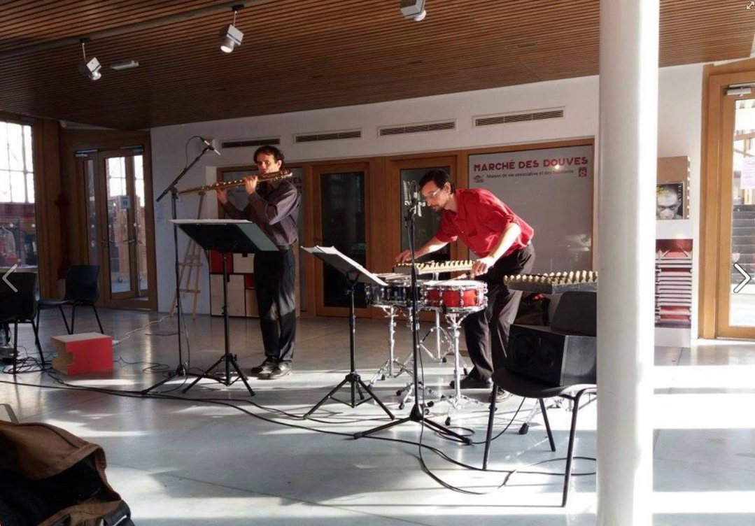 LHC performance: bass flute and snare drums